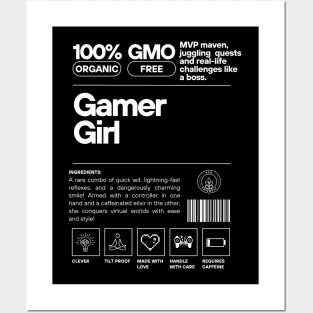 Gamer Girl Description Posters and Art